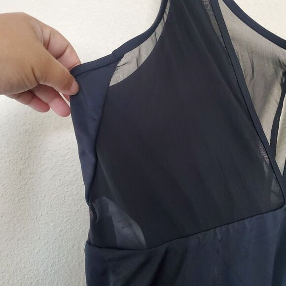 Time and Tru Black One-Piece Swim Bathing Suit Women's Size 2X 20W-22W Sheer - Picture 10 of 16